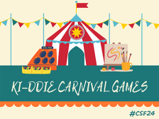 Circus tent and carnivals games with text "KI-ddie carnival games"